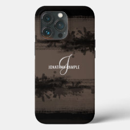 Blackest Bläck | Svart vattenfärg Monogram Brown