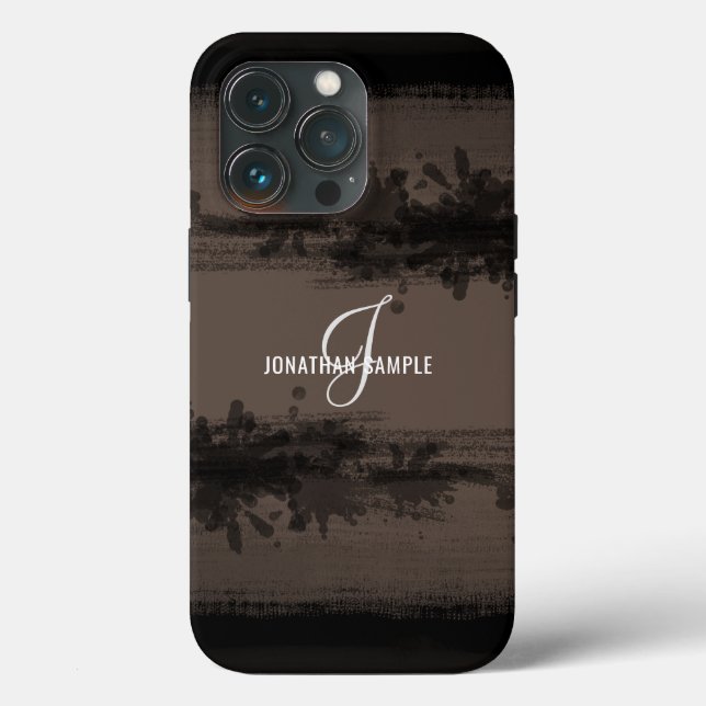 Blackest Bläck | Svart vattenfärg Monogram Brown (Baksida )