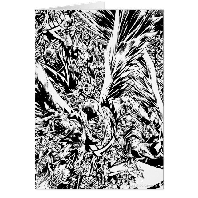 Blackest Night Group Painting - Black and White Hälsningskort (Framsidan)