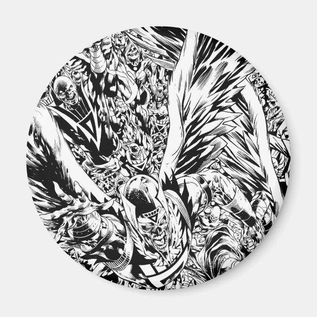 Blackest Night Group Painting - Black and White Magnet (Framsidan)