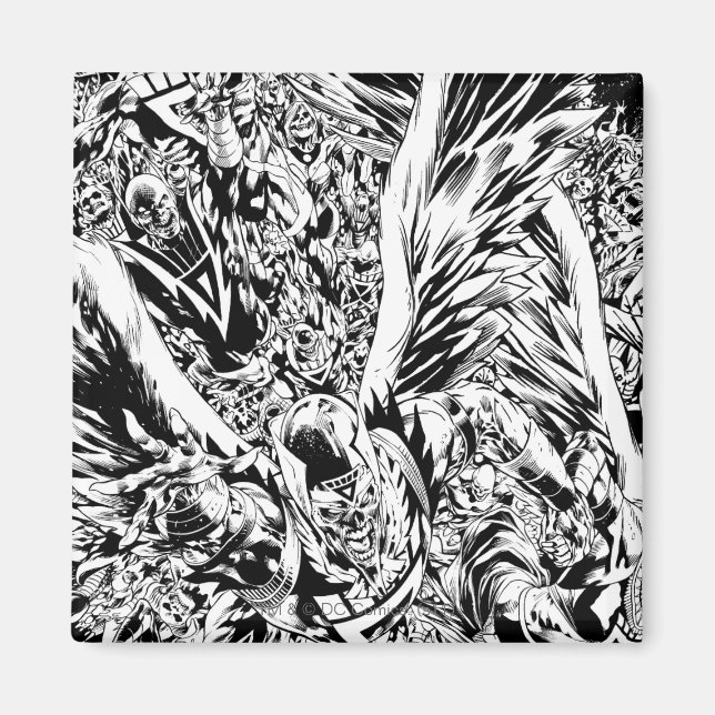 Blackest Night Group Painting - Black and White Magnet (Framsidan)