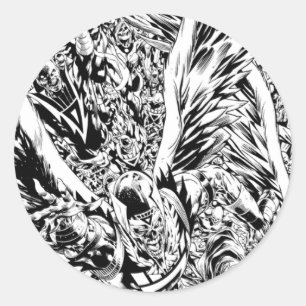 Blackest Night Group Painting - Black and White Runt Klistermärke
