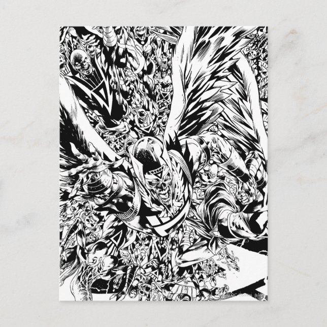 Blackest Night Group Painting - Black and White Vykort (Framsida)