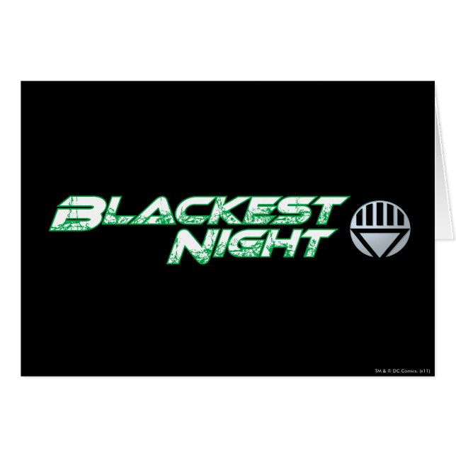 Blackest Night Logotyp 2 Hälsningskort (Framsidan Horizontal)
