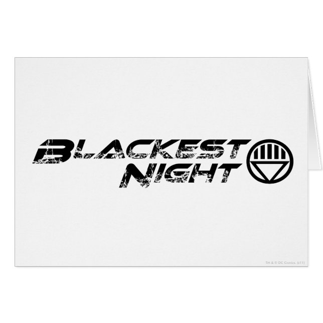 Blackest Night Logotyp Hälsningskort (Framsidan Horizontal)