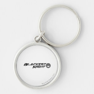 Blackest Night Logotyp Rund Silverfärgad Nyckelring