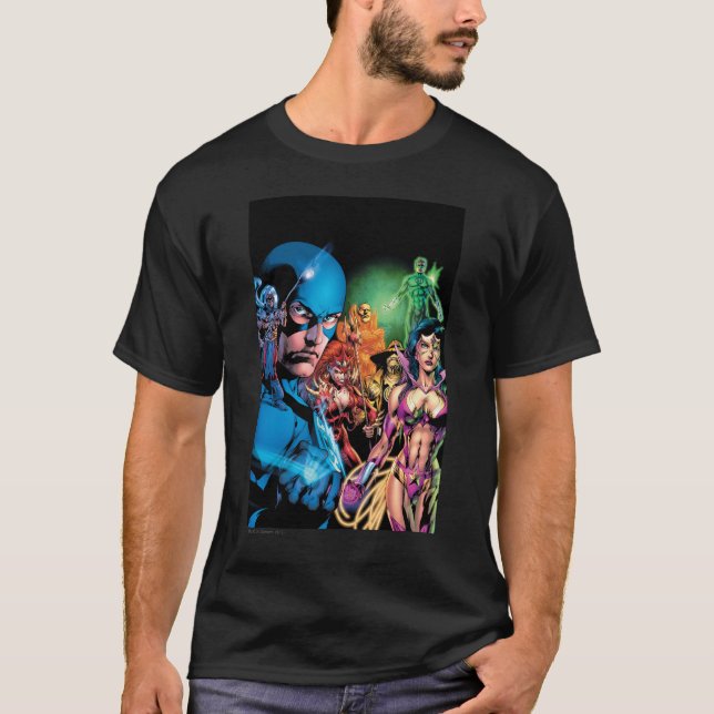 Blackest Night Tecknad Panel 2 - Färg T-shirt (Framsida)