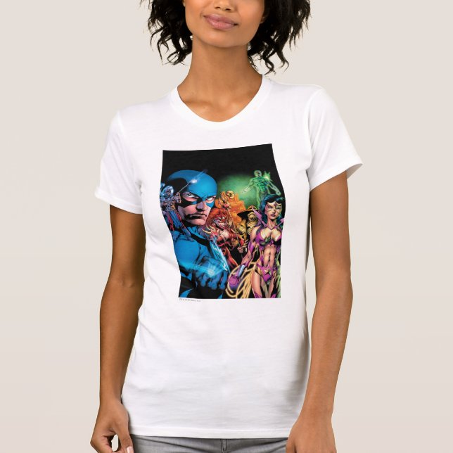 Blackest Night Tecknad Panel 2 - Färg Tee Shirt (Framsida)