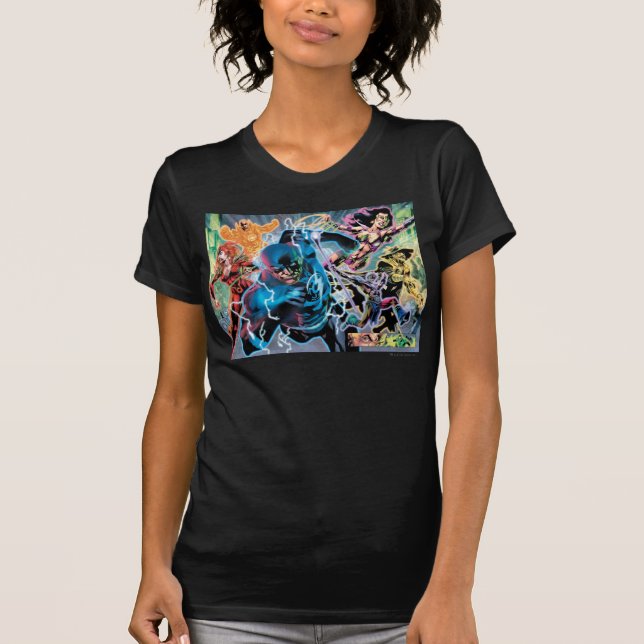 Blackest Night Tecknad Panel - Färg T Shirt (Framsida)