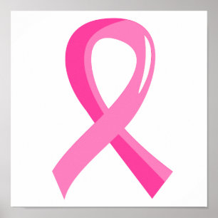 Bläcket 3 för bröstcancer Rosa Poster