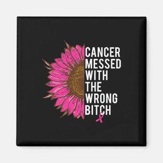 Bläcket med fel meddelande om bröstcancer rosa magnet