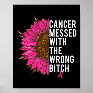 Bläcket med fel meddelande om bröstcancer rosa poster