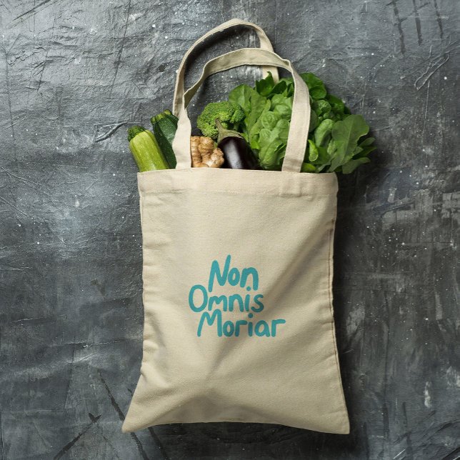 Bläckfärgad handritad gammal latinsk citat tygkasse (Skapare uppladdad)