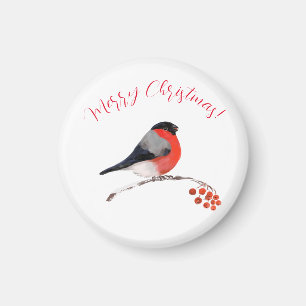 Bläckfenor och röda bär, God jul Magnet