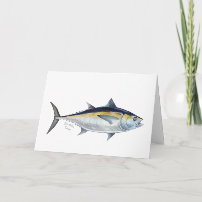 Blackfin Tuna fish hälsning kort (Framsida)