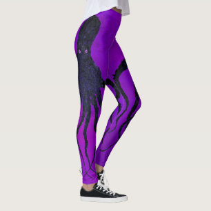 Bläckfisk 10 på lilor - damasker leggings