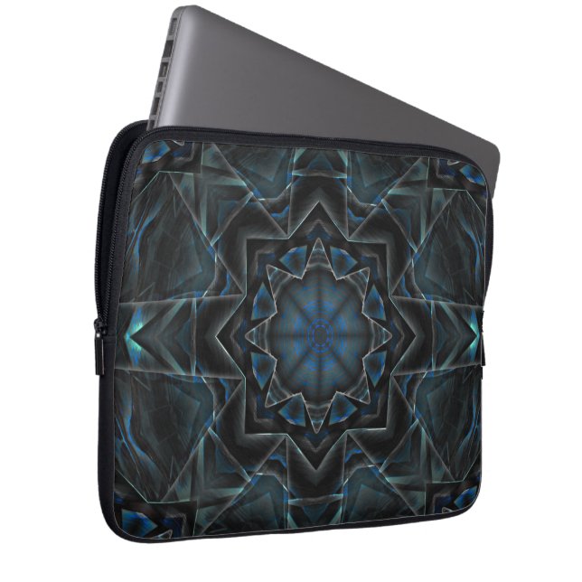 Bläckfisk åldras (blåkaleidoskop) stil laptop fodral (Framsidan Höger)