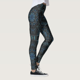 Bläckfisk åldras (blåkaleidoskop) stil leggings