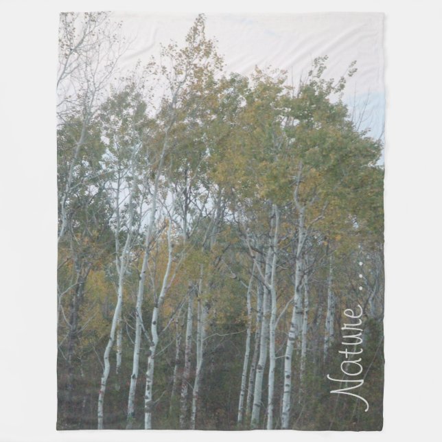 Bläckfisk av fågeln Bark Träd Fleece Blanket (Framsidan)