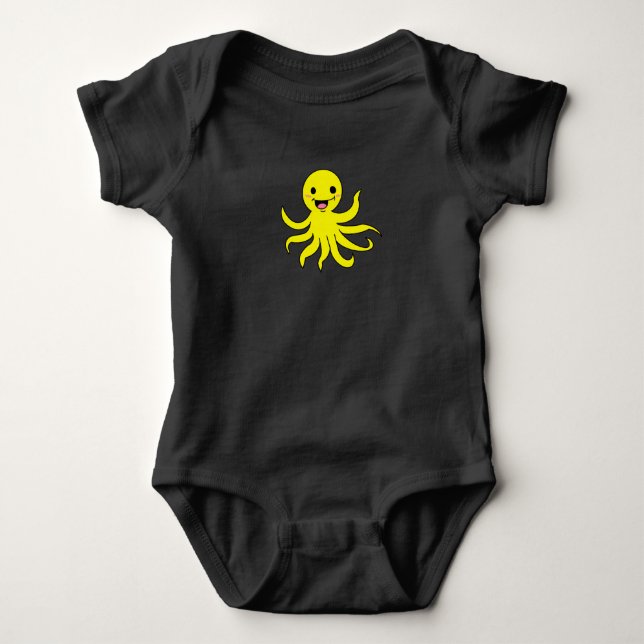 Bläckfisk Baby Top T Shirt (Framsida)