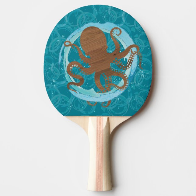 Bläckfisk Coastal Art  Pingisracket (Framsidan)
