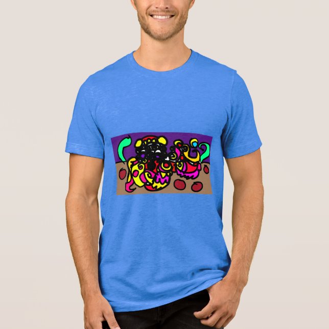 Bläckfisk cool stil t shirt (Framsida)