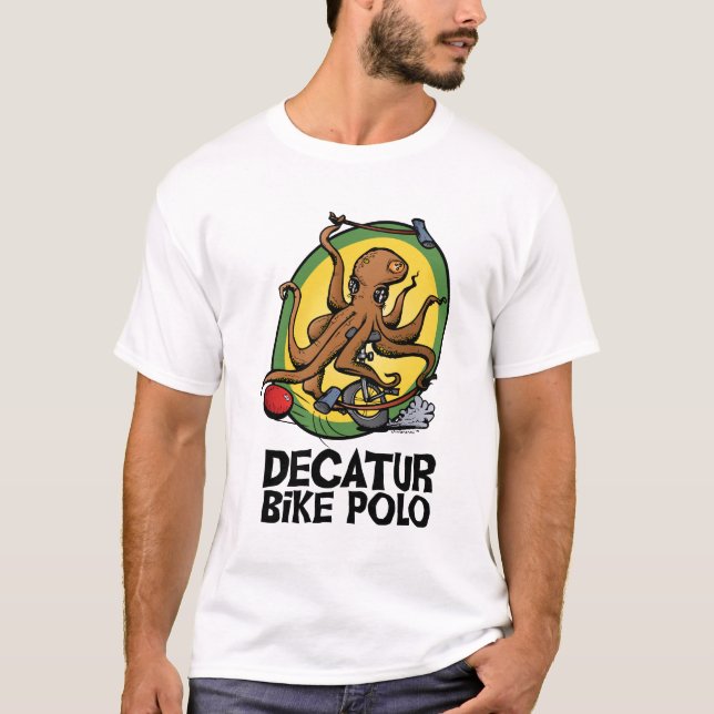 Bläckfisk för Decatur cykelPolo Tee (Framsida)