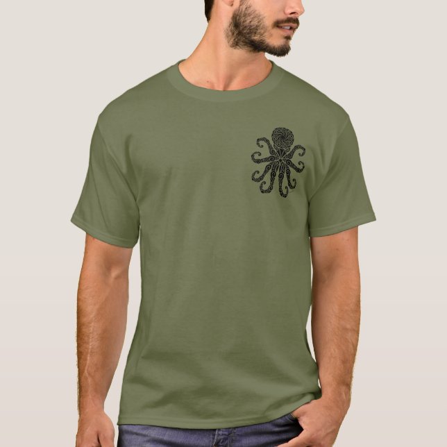 Bläckfisk framifrån/bakifrån t shirt (Framsida)