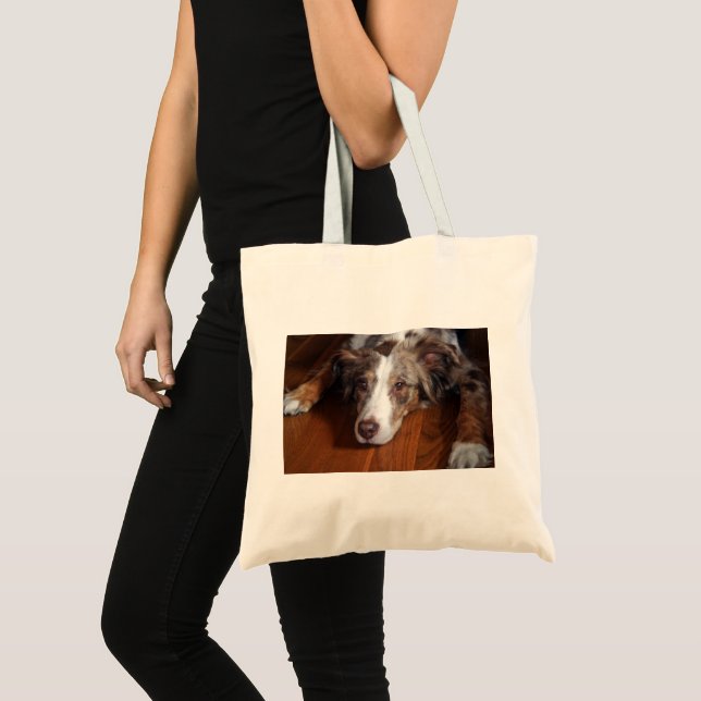 Bläckfisk från australian shepherd tygkasse (Framsida (produkt))