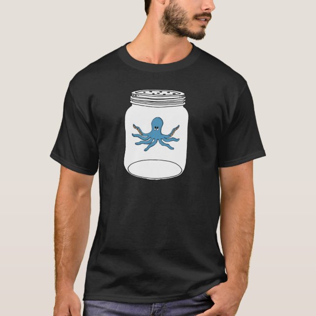 Bläckfisk i en burk t-shirt (Framsida)