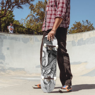 Bläckfisk Illustration Skateboard