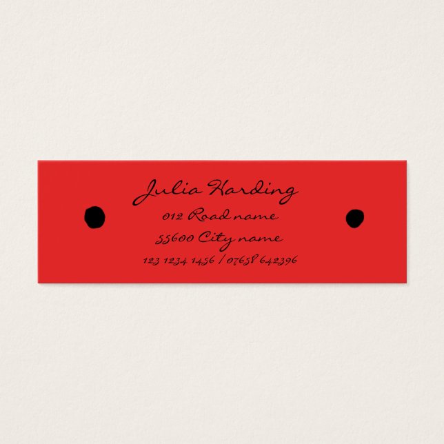 Bläckfisk Litet Visitkort (Framsidan)