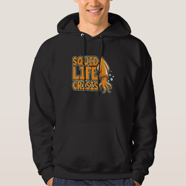 Bläckfisk Livskris Bläckfisk Hoodie (Framsida)