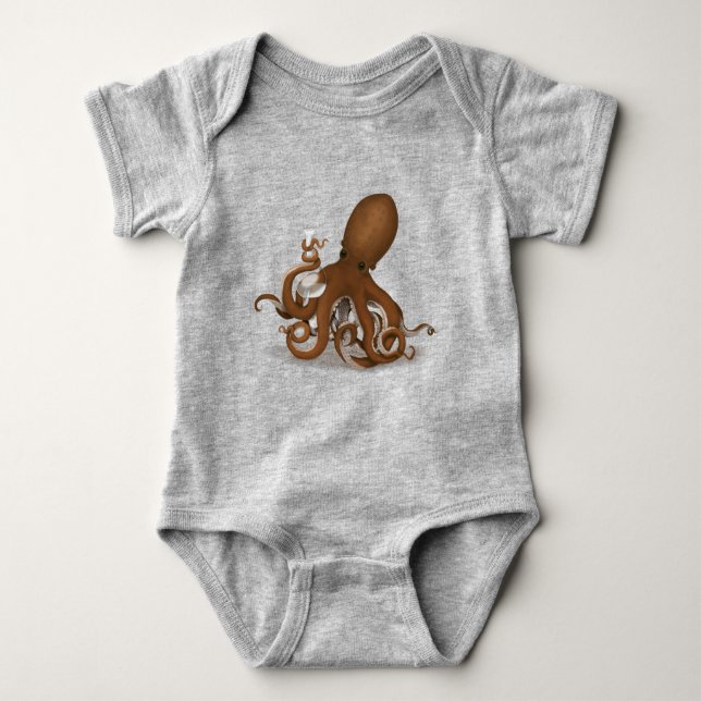 bläckfisk med glasflaska Neo-Victorian Science Lab T Shirt (Framsida)