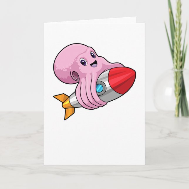 Bläckfisk med raket kort (Framsida)