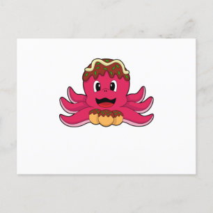 Bläckfisk med tårta vykort