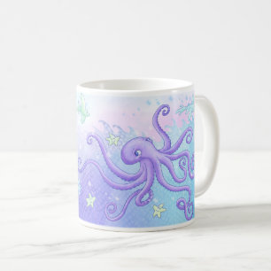Bläckfisk och vänner (mörkt hår) kaffemugg