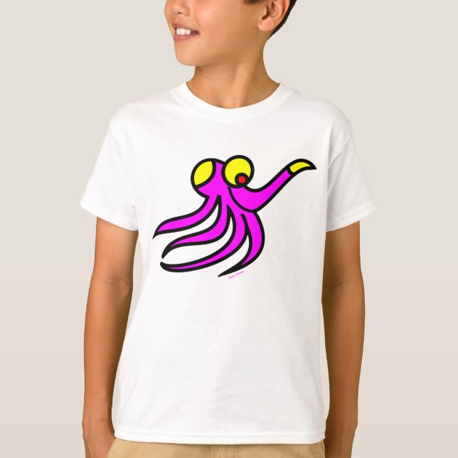 bläckfisk-skjorta tee shirt (Framsida)
