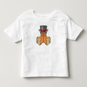 Bläckfisk som gentleman med cylinderhatt t shirt