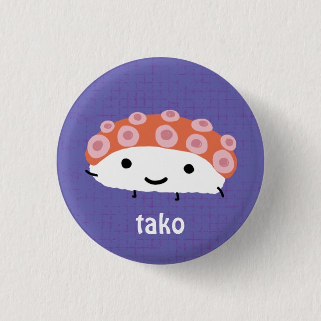 Bläckfisk Sushi (tako) Knapp (Framsida)