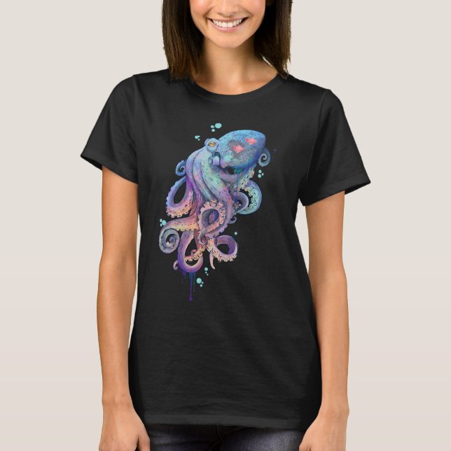 bläckfisk t shirt (Framsida)