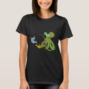 bläckfisk tecknad film t shirt