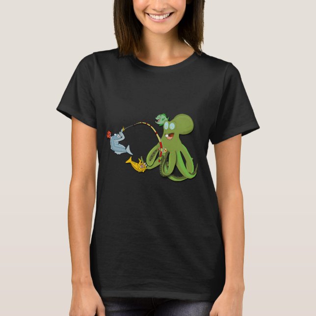 bläckfisk tecknad film t shirt (Framsida)