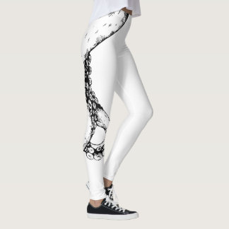 bläckfisk tentakler på vita leggings