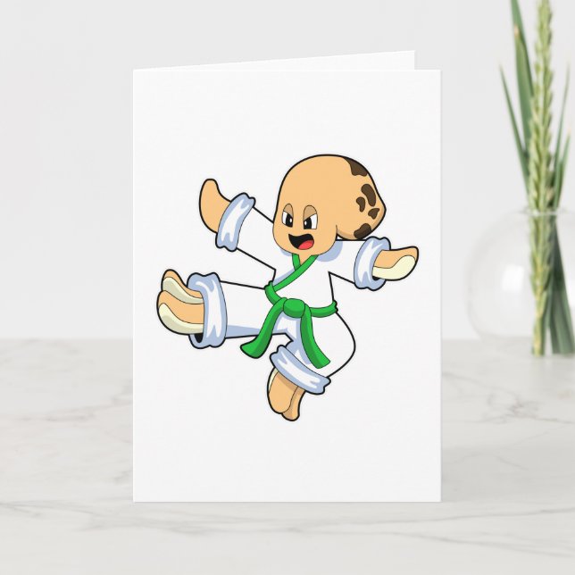 Bläckfisk vid kampsport Karate Kort (Framsida)