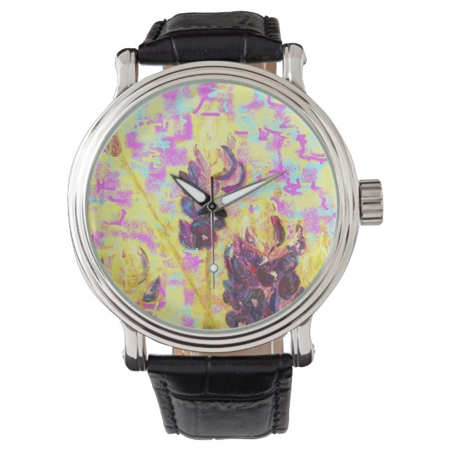 bläckfiskblommor uppför armbandsur (Framsida)