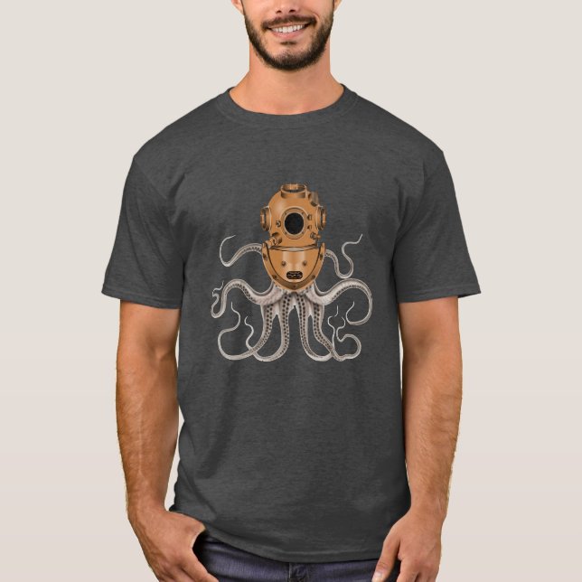 Bläckfiskdykare T Shirt (Framsida)