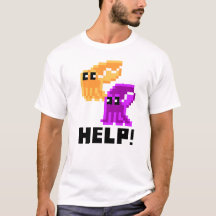 Bläckfiskfara "hjälp!", PIXELkonstmanar T-tröja