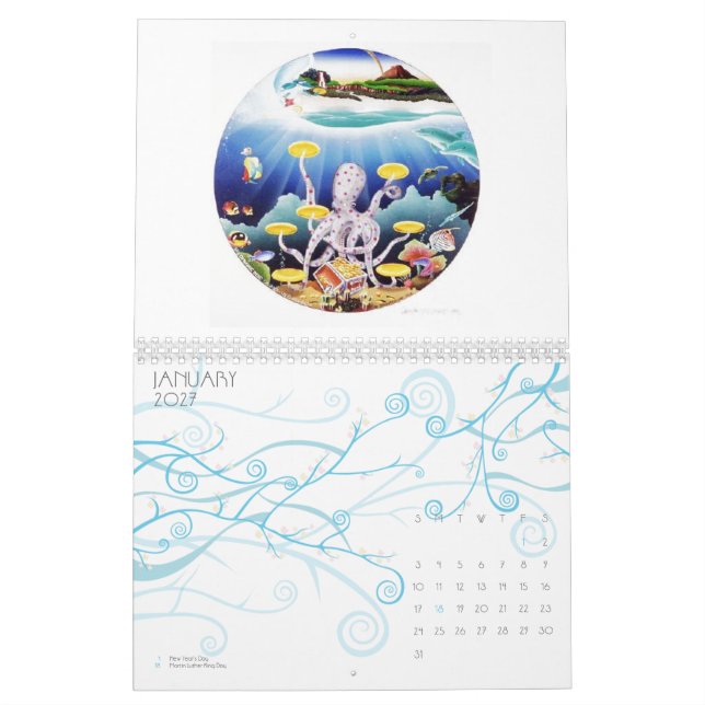 Bläckfiskkalender Kalender (Jan 2027)