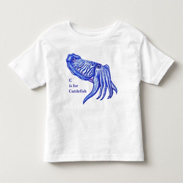 Bläckfiskkonstverkbaby och unge T-tröja T Shirt (Framsida)